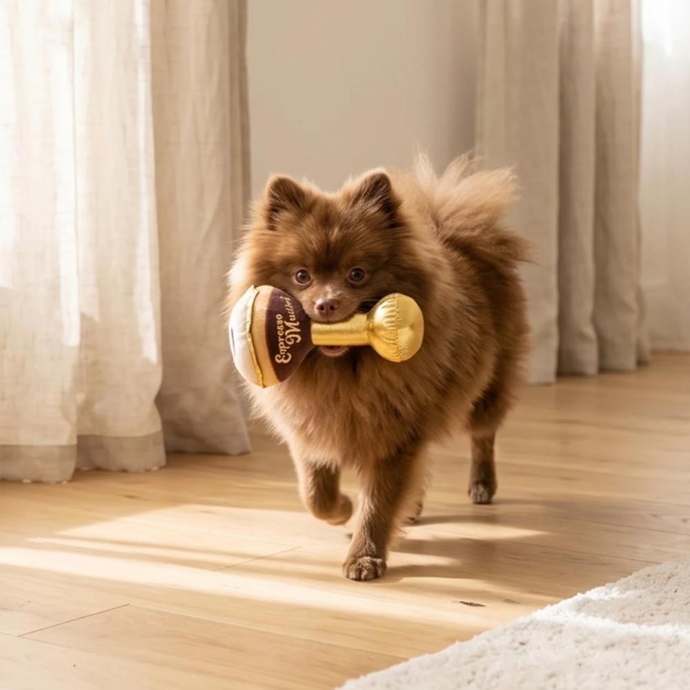 Espresso Muttini Dog Toy
