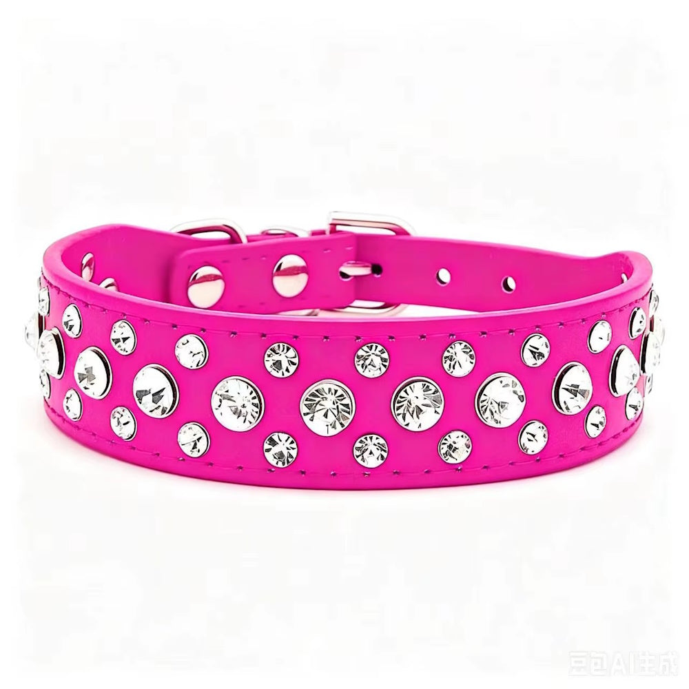 Rhinestone studded Dog Collar