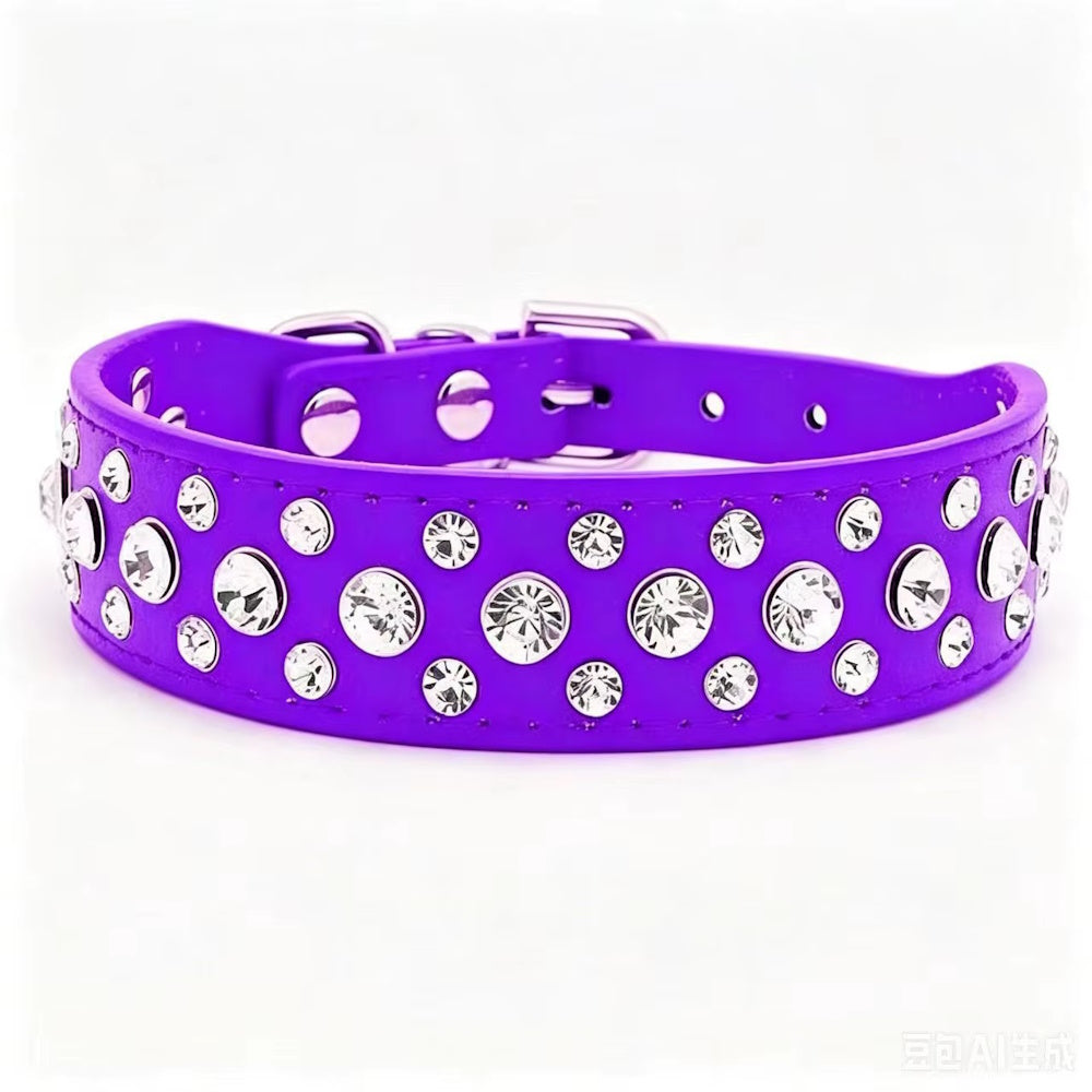 Rhinestone studded Dog Collar