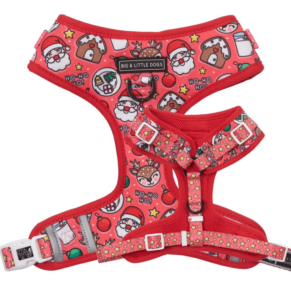 Big & Little Dogs Santa's Cookies Adjustable Harness - Adjustable Harnesses from Sale at DoggyTopia