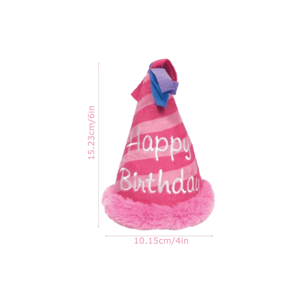 Birthday Party Hat Plush Dog Toy - Pink - Designer Toys from Haute Diggity Dog at DoggyTopia