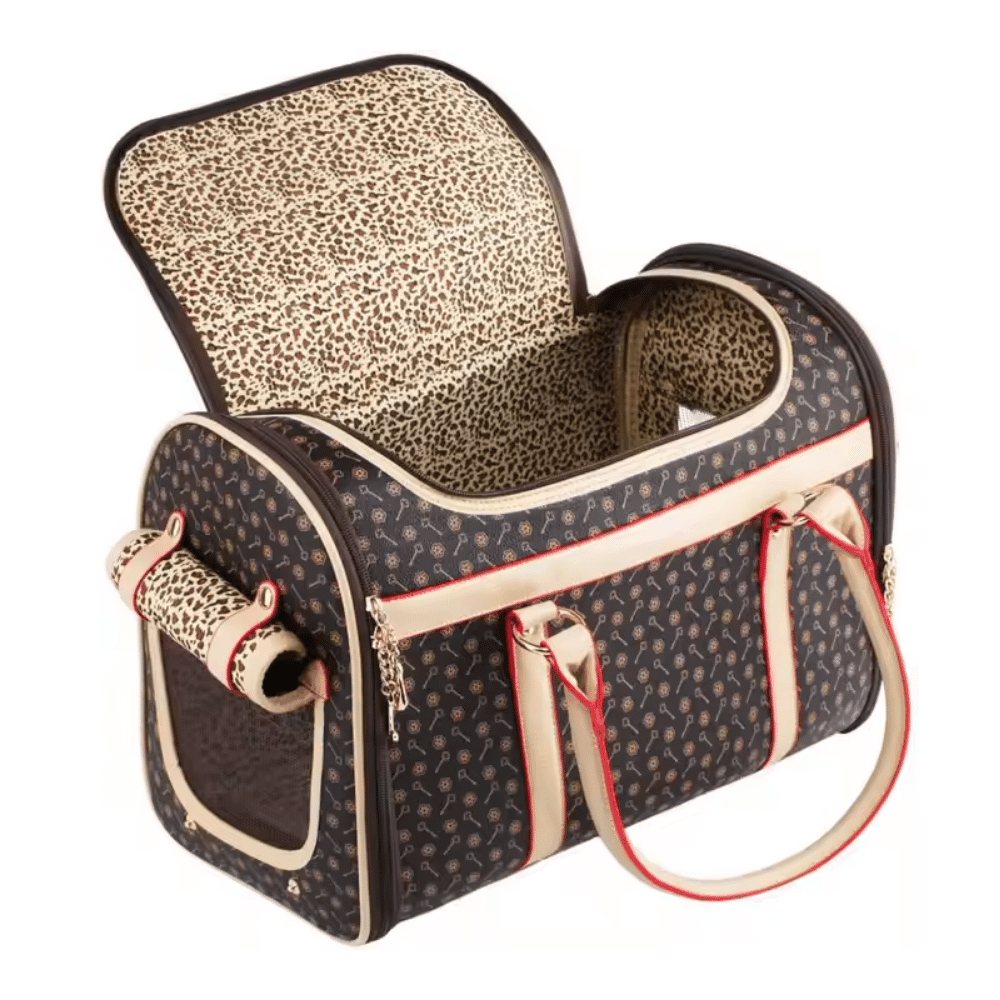 Brown and Tan Pattern Dog Carrier - Dog Carriers from . at DoggyTopia