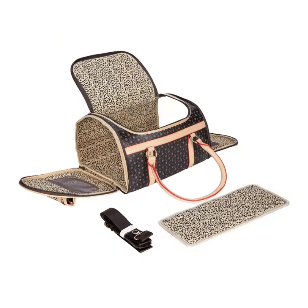 Brown and Tan Pattern Dog Carrier - Dog Carriers from . at DoggyTopia