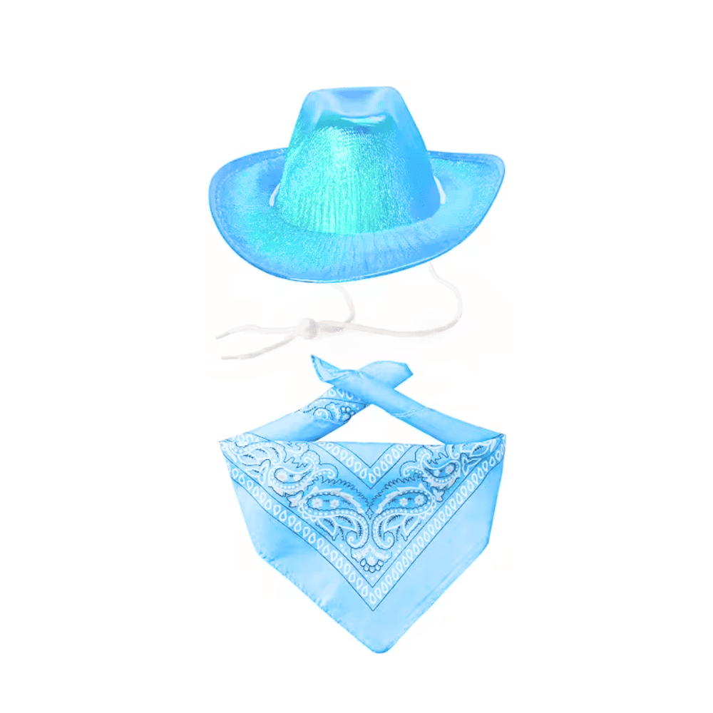 Cowboy Dog Hat and Bandana: Blue - Dog Hats from . at DoggyTopia