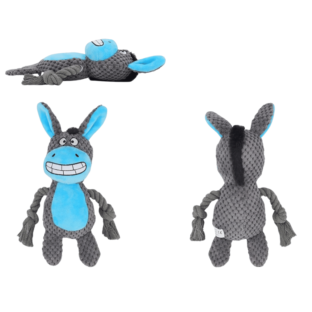 Darren Donkey Rope Corduroy Dog Toy - Plush and Rope Toys from . at DoggyTopia
