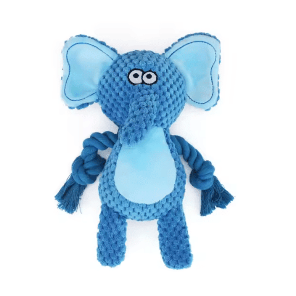 Elliot Elephant Rope Corduroy Dog Toy - Plush and Rope Toys from . at DoggyTopia
