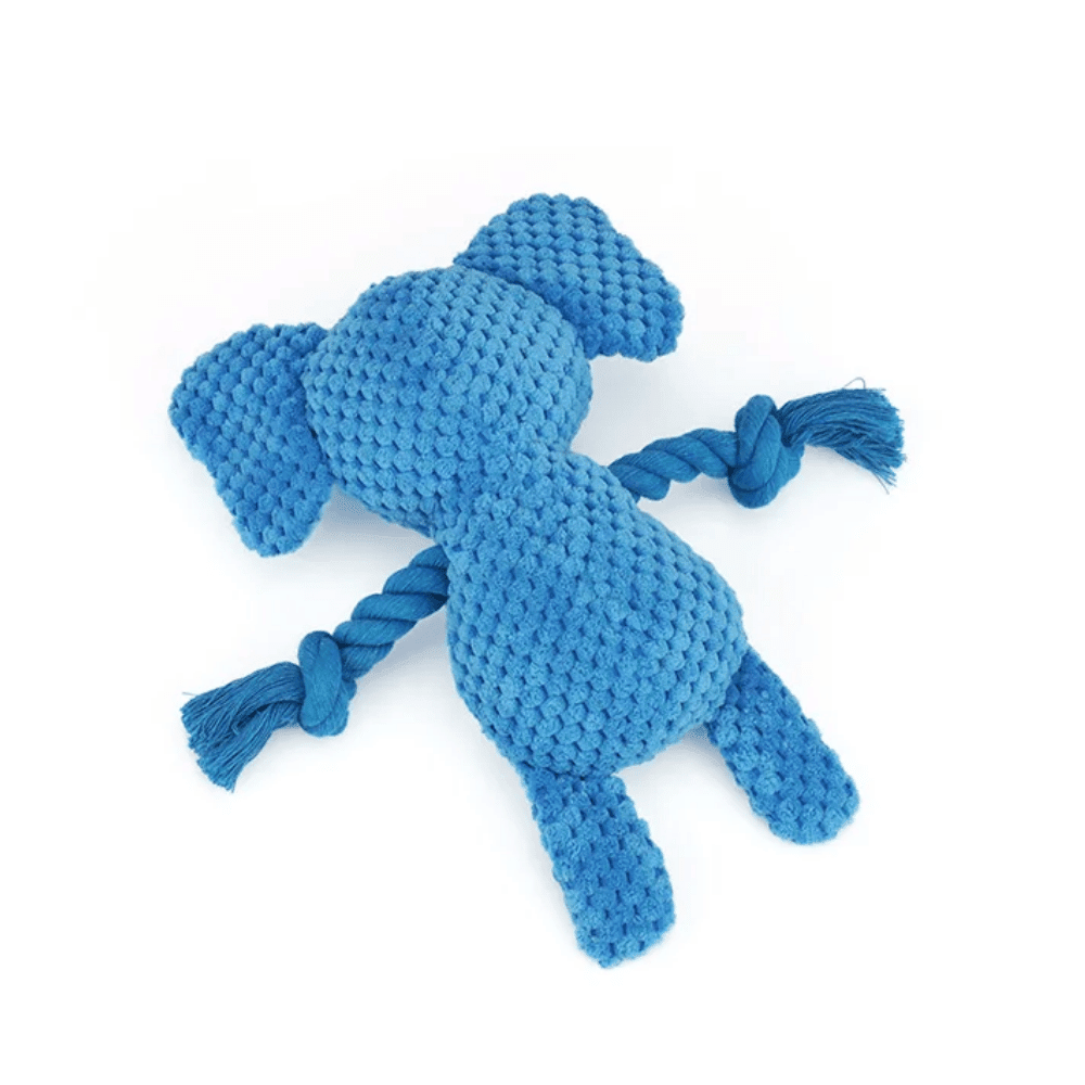 Elliot Elephant Rope Corduroy Dog Toy - Plush and Rope Toys from . at DoggyTopia