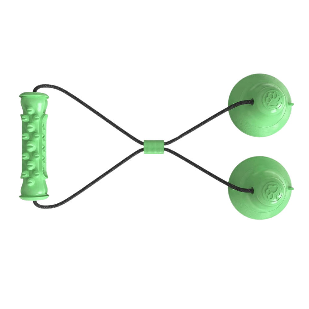 Enrichment Barrel Double Suction Tug Toy - Suction Enrichment Toys from . at DoggyTopia