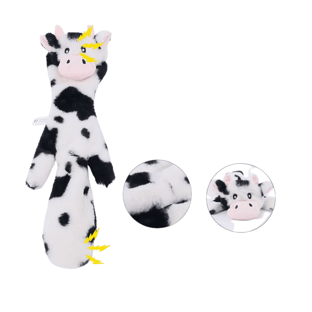 Floppy Cow Plush Dog Toy - Plush Toys from . at DoggyTopia