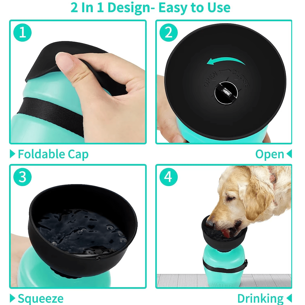 Foldable Dog Water Bottle - Travel Bottles from . at DoggyTopia