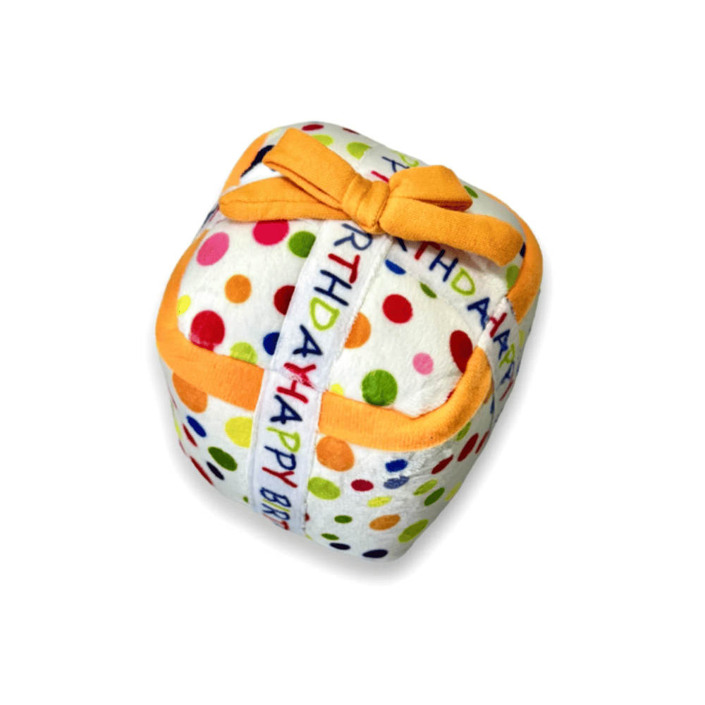 Happy Birthday Gift Box Dog Toy - Birthday Toys from . at DoggyTopia