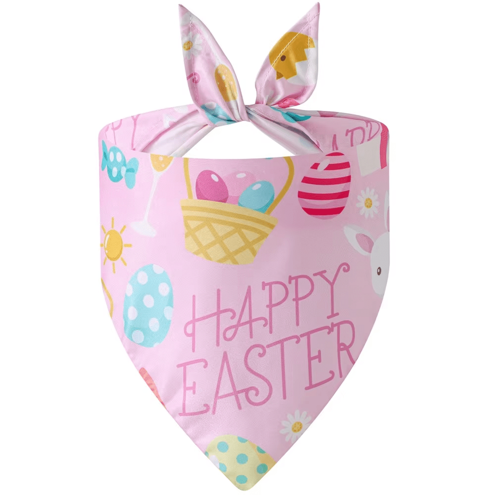 Happy Easter Bandana - Pink - Bandanas from . at DoggyTopia