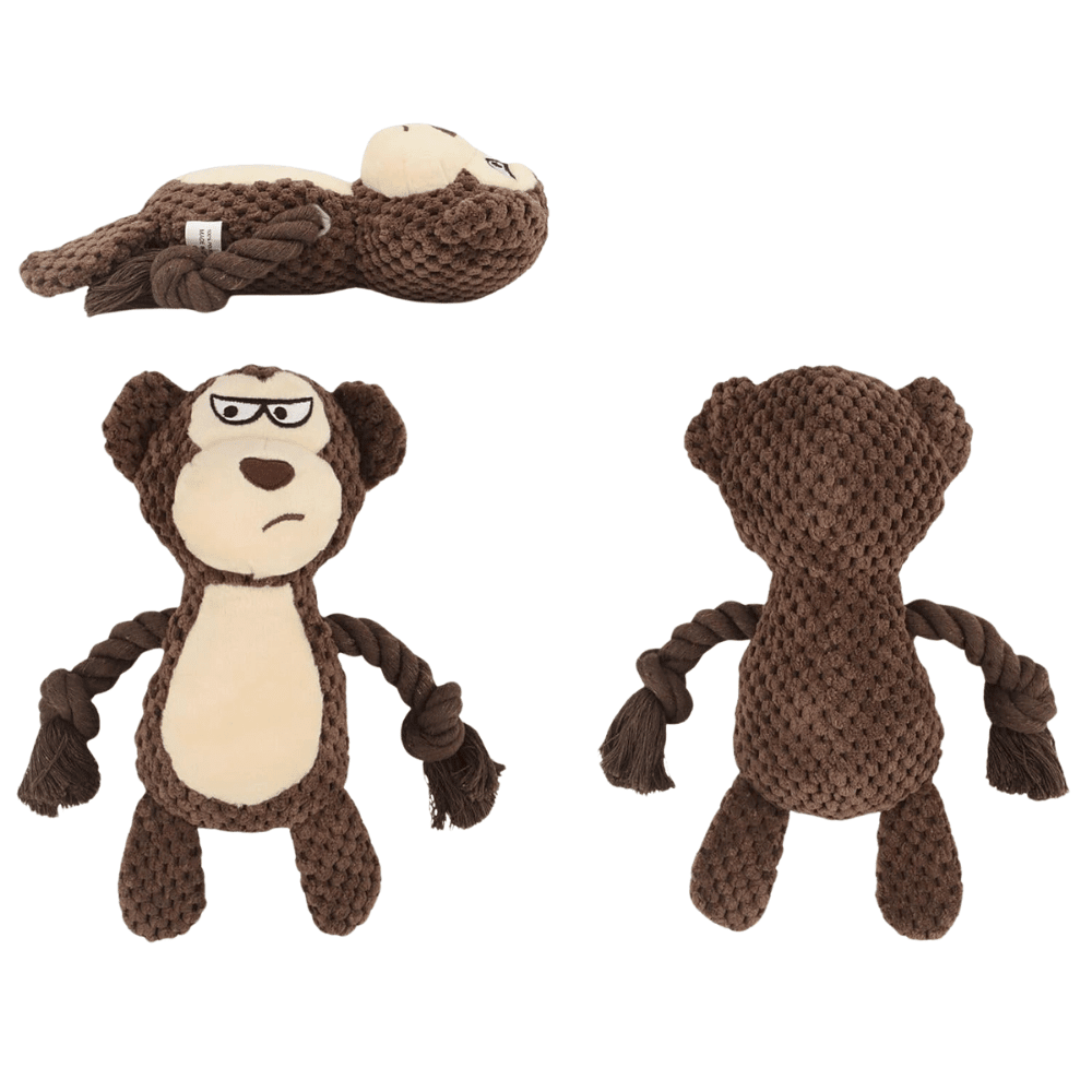 Milo Monkey Rope Corduroy Toy - Plush and Rope Toys from . at DoggyTopia