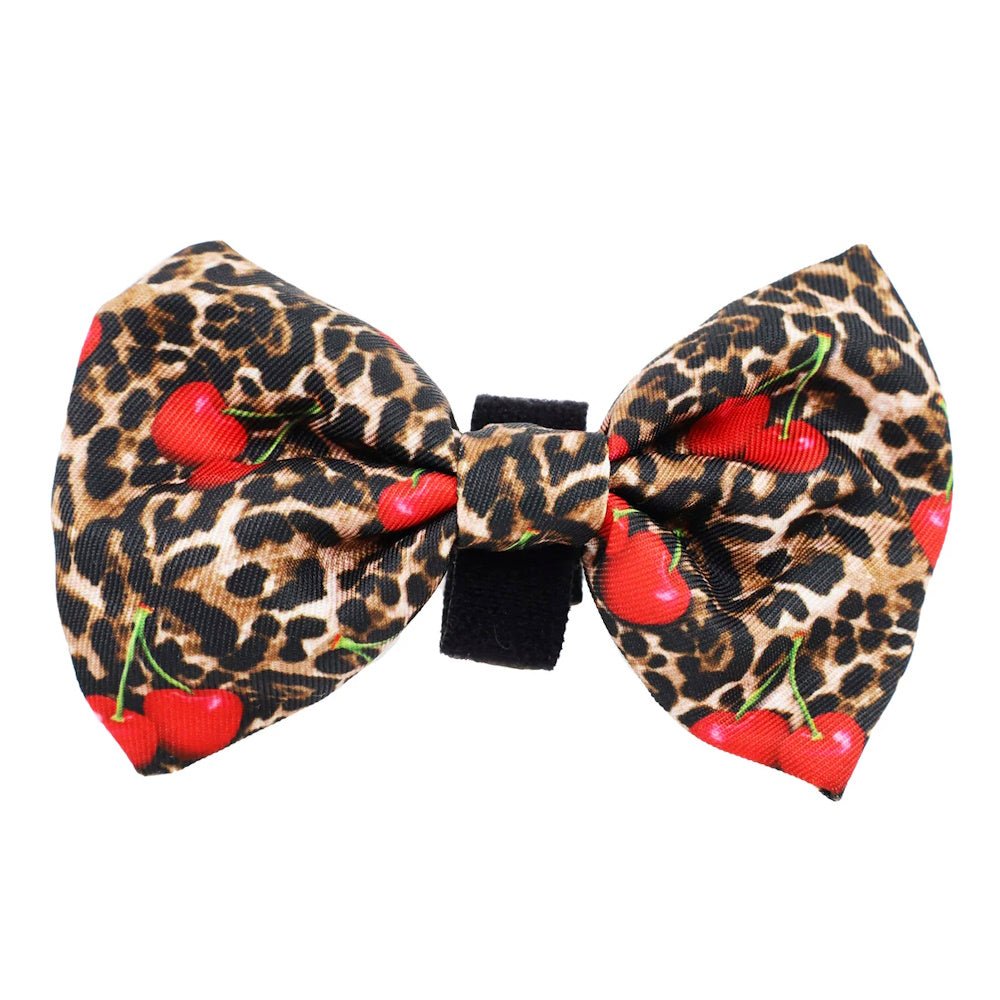 Pablo & Co Leopard Cherries Bow Tie - Bow Ties from Pablo & Co at DoggyTopia