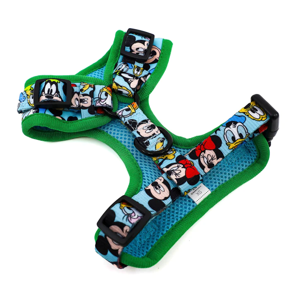Pablo & Co Mickey & Friends: Adjustable Harness - Blue - Adjustable Harnesses from Sale at DoggyTopia