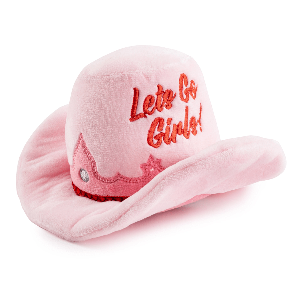 Pink Cowgirl Hat Dog Toy - Designer Toys from Haute Diggity Dog at DoggyTopia