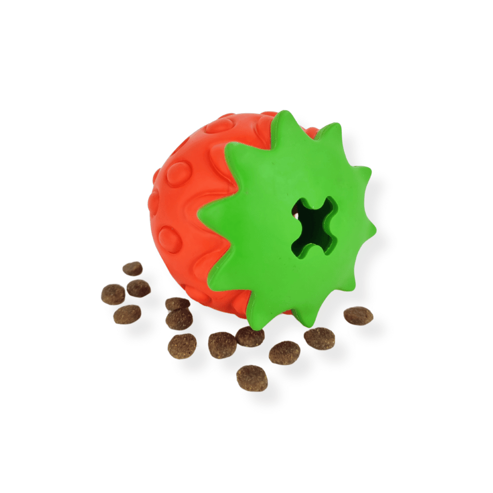 Strawberry Treat Dispenser Toy - Enrichment Toys from . at DoggyTopia