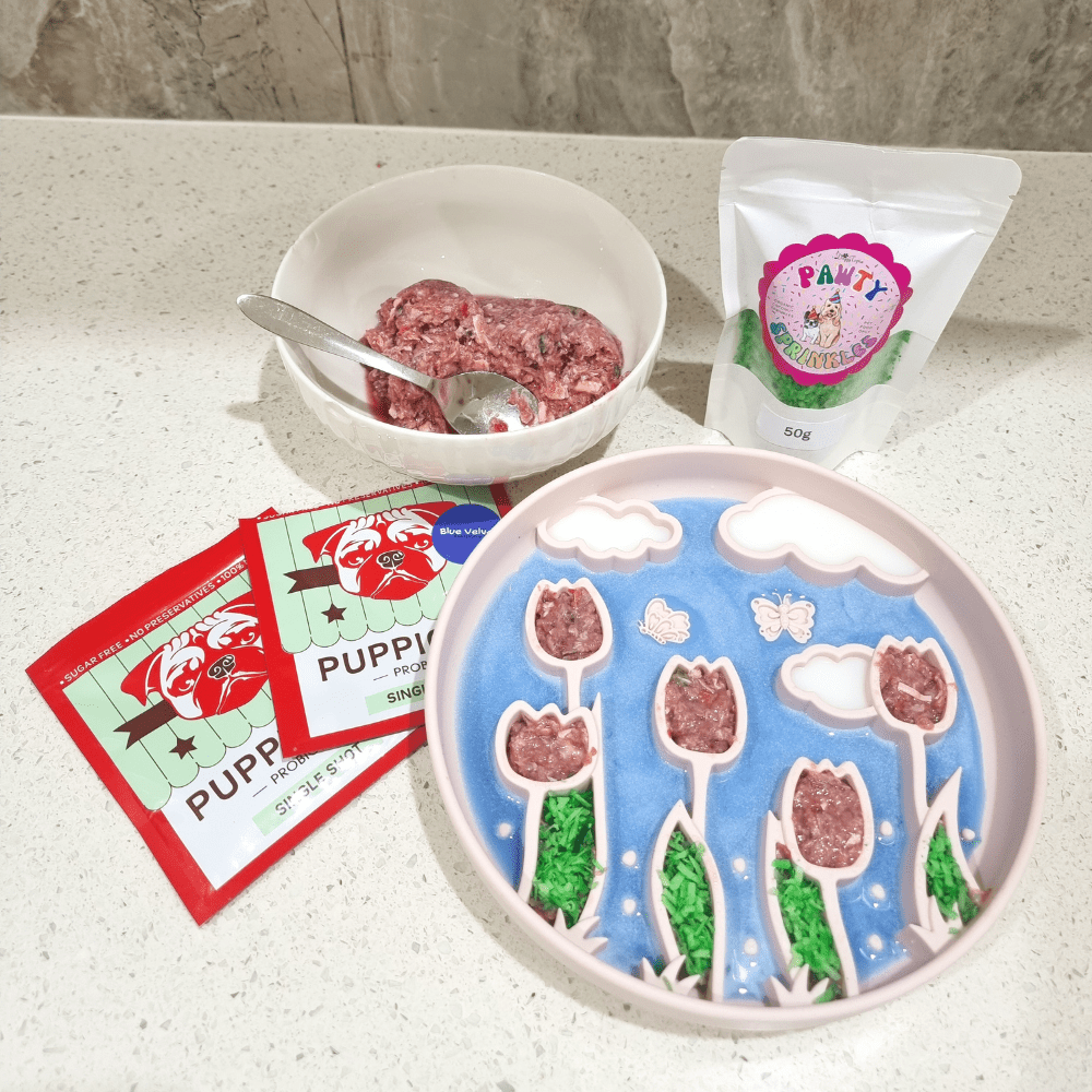 Tulip Garden Slow Feeder Bowl - Slow Feeding Bowls from . at DoggyTopia