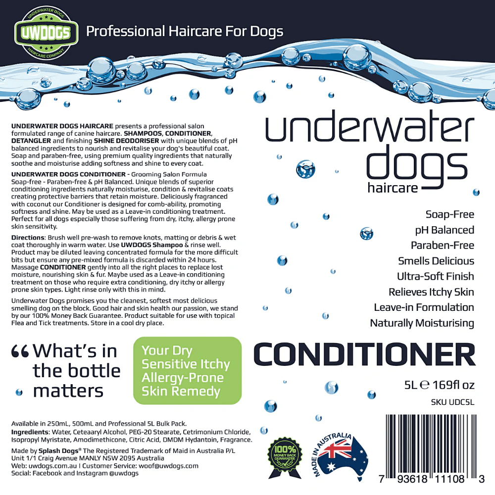 UNDERWATER DOGS Conditioner 500mL - Conditioners from Underwater Dogs at DoggyTopia