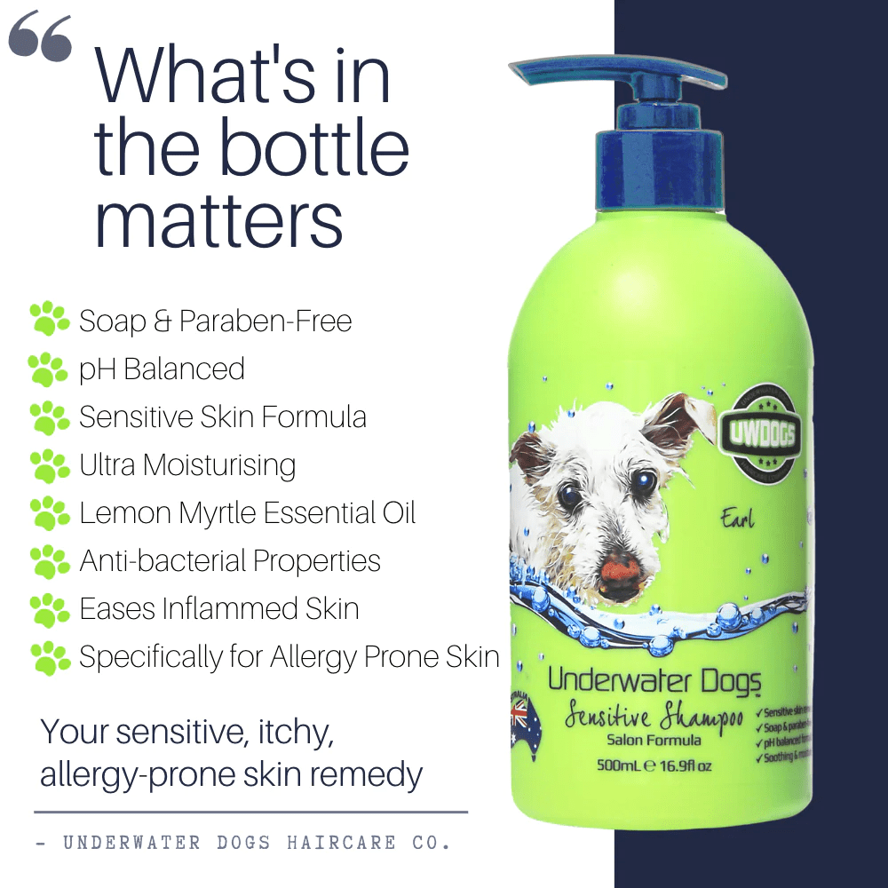 UNDERWATER DOGS Sensitive Shampoo 500mL - Shampoo's from Underwater Dogs at DoggyTopia