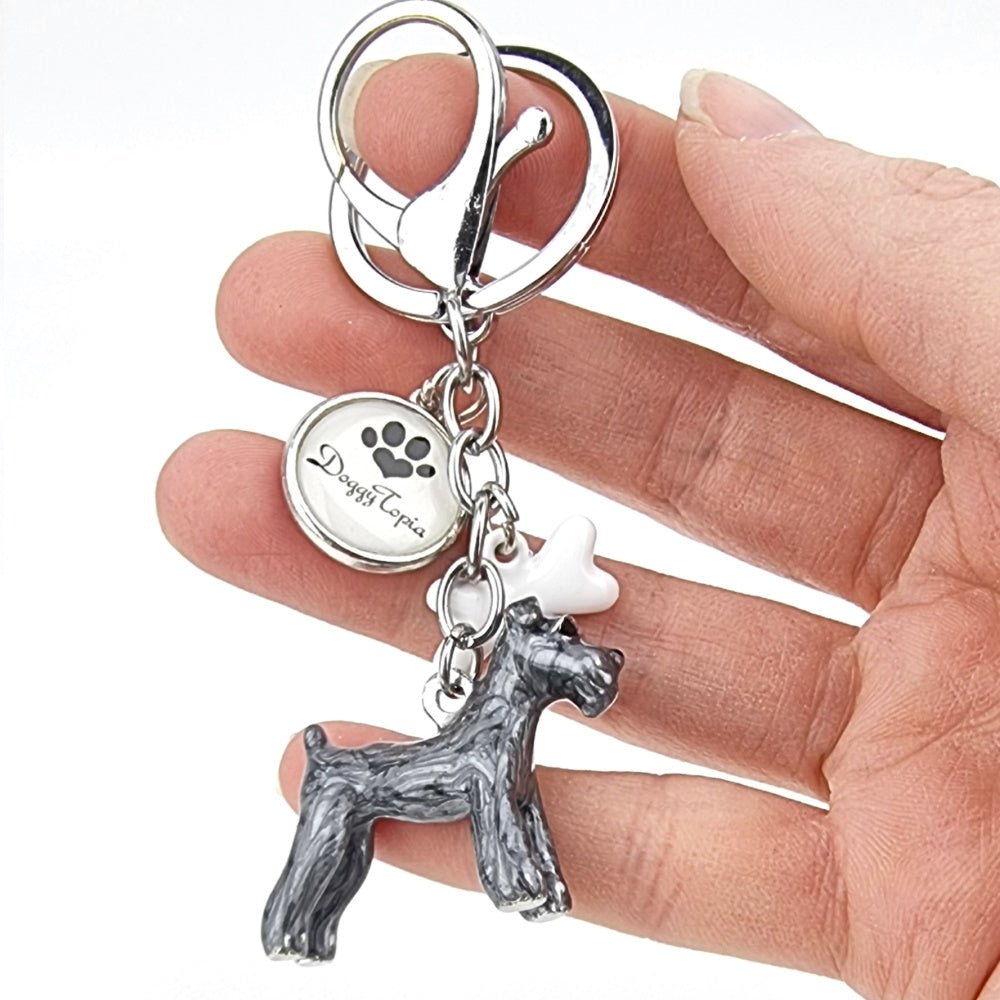 3D Schnauzer Key Ring - Key Rings from Sale at DoggyTopia