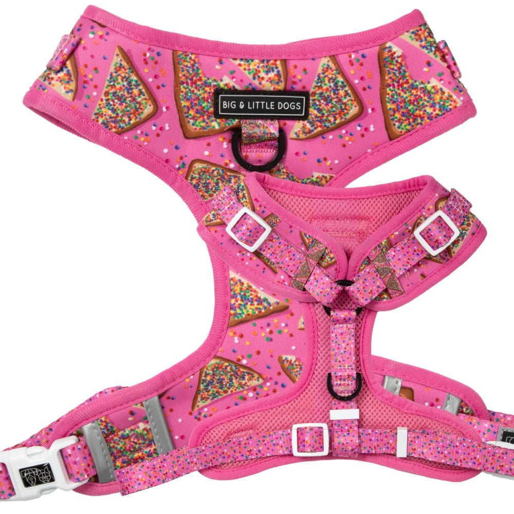Big & Little Dogs Pink Fairy Bread Adjustable Harness - Adjustable Harnesses from Big & Little Dogs at DoggyTopia