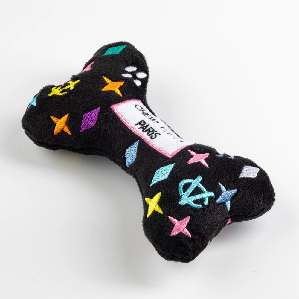Black Monogram Chewy Vuiton Bone Dog Toy - Designer Toys from Haute Diggity Dog at DoggyTopia