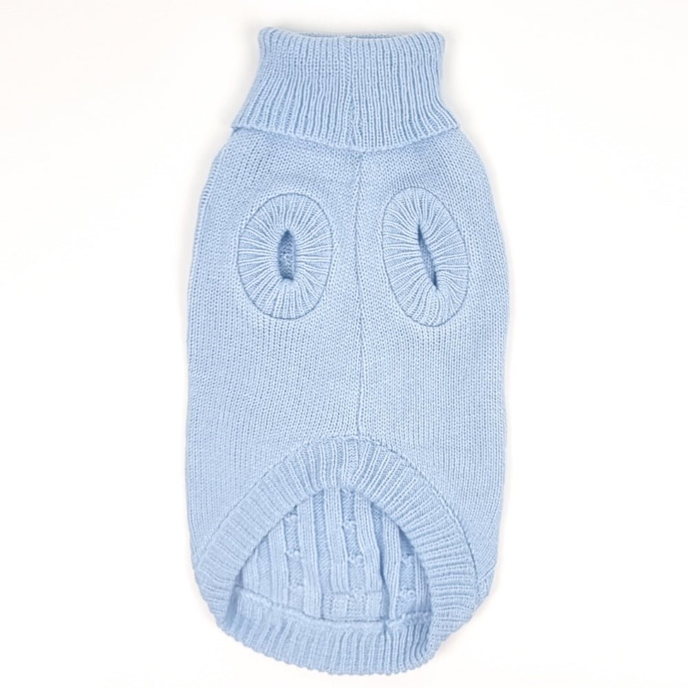 Cable Knit Jumper - Cornflower - Knit Jumpers from DoggyTopia at DoggyTopia