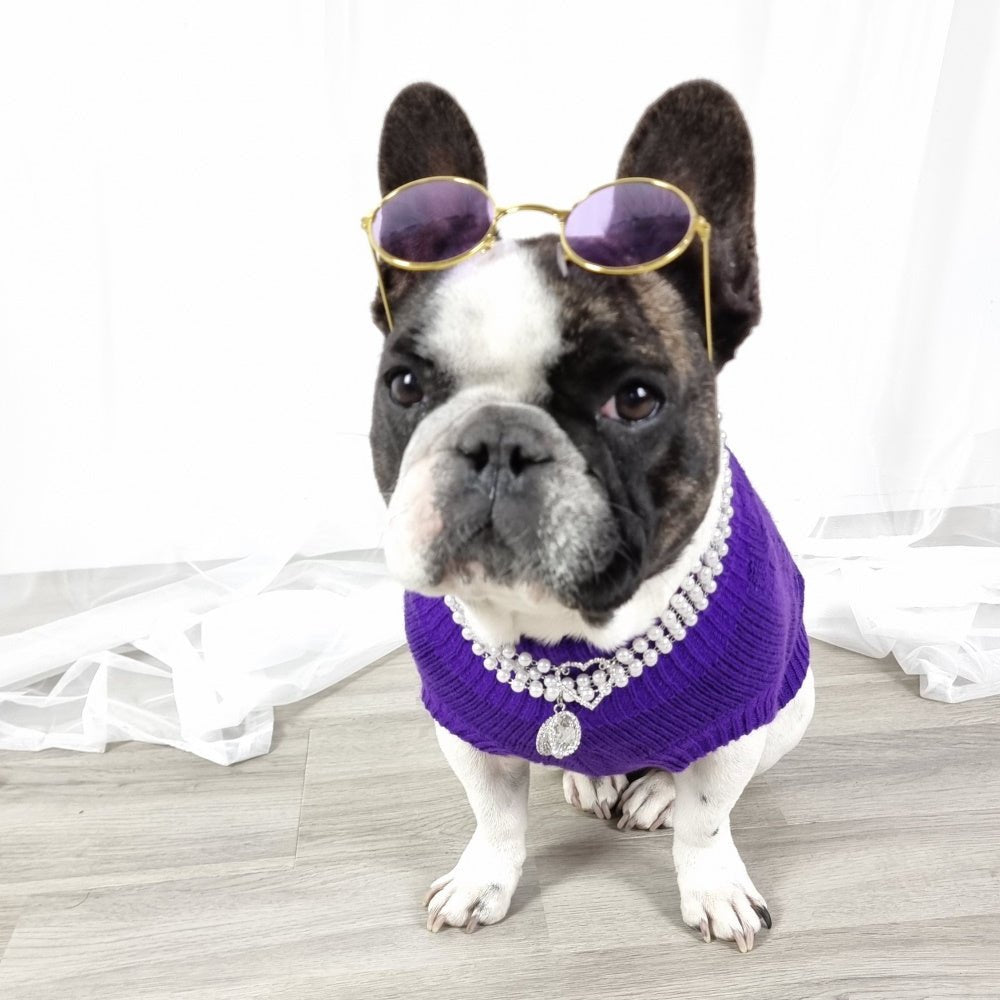 Cable Knit Jumper - Grape - Knit Jumpers from DoggyTopia at DoggyTopia