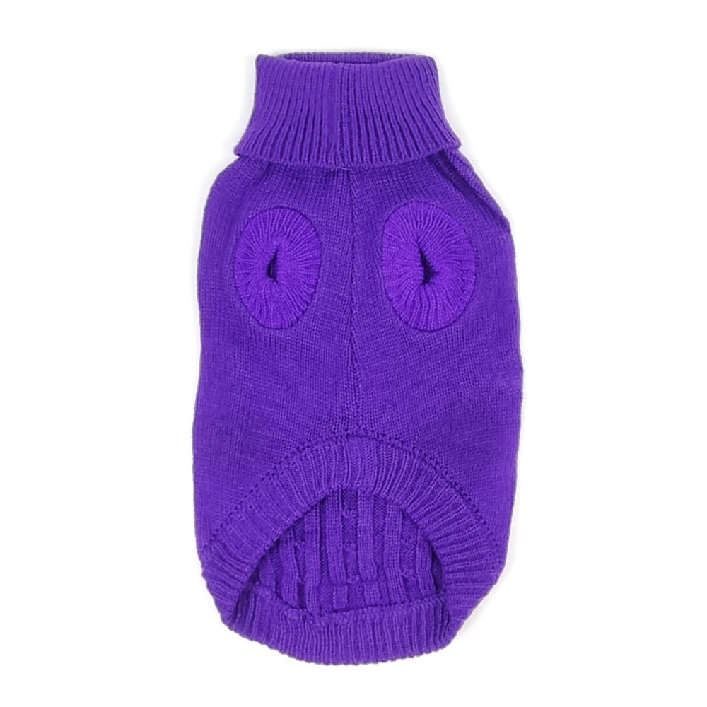Cable Knit Jumper - Grape - Knit Jumpers from DoggyTopia at DoggyTopia