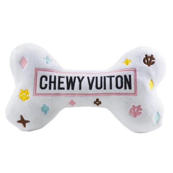 Chewy Vuiton White Bone Toy - Designer Toys from Haute Diggity Dog at DoggyTopia