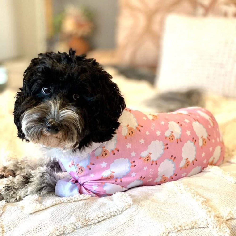 Counting Sheep Dog Pyjamas - Pink - Pyjamas from Sale at DoggyTopia