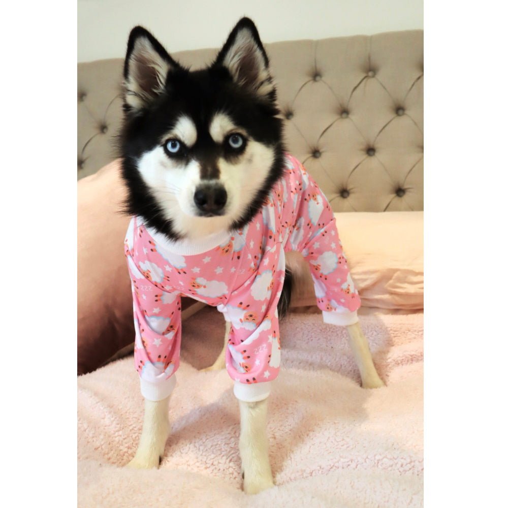 Counting Sheep Dog Pyjamas - Pink - Pyjamas from Sale at DoggyTopia