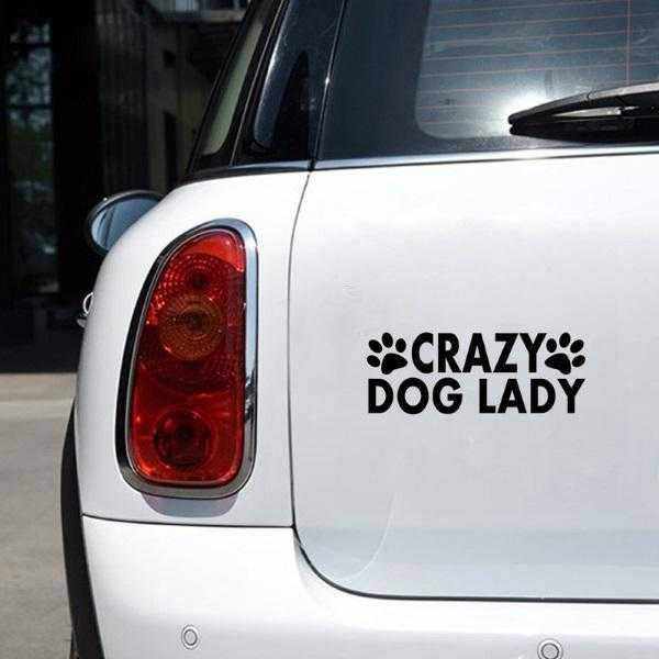 Crazy Dog Lady Car Decal - Decals from . at DoggyTopia