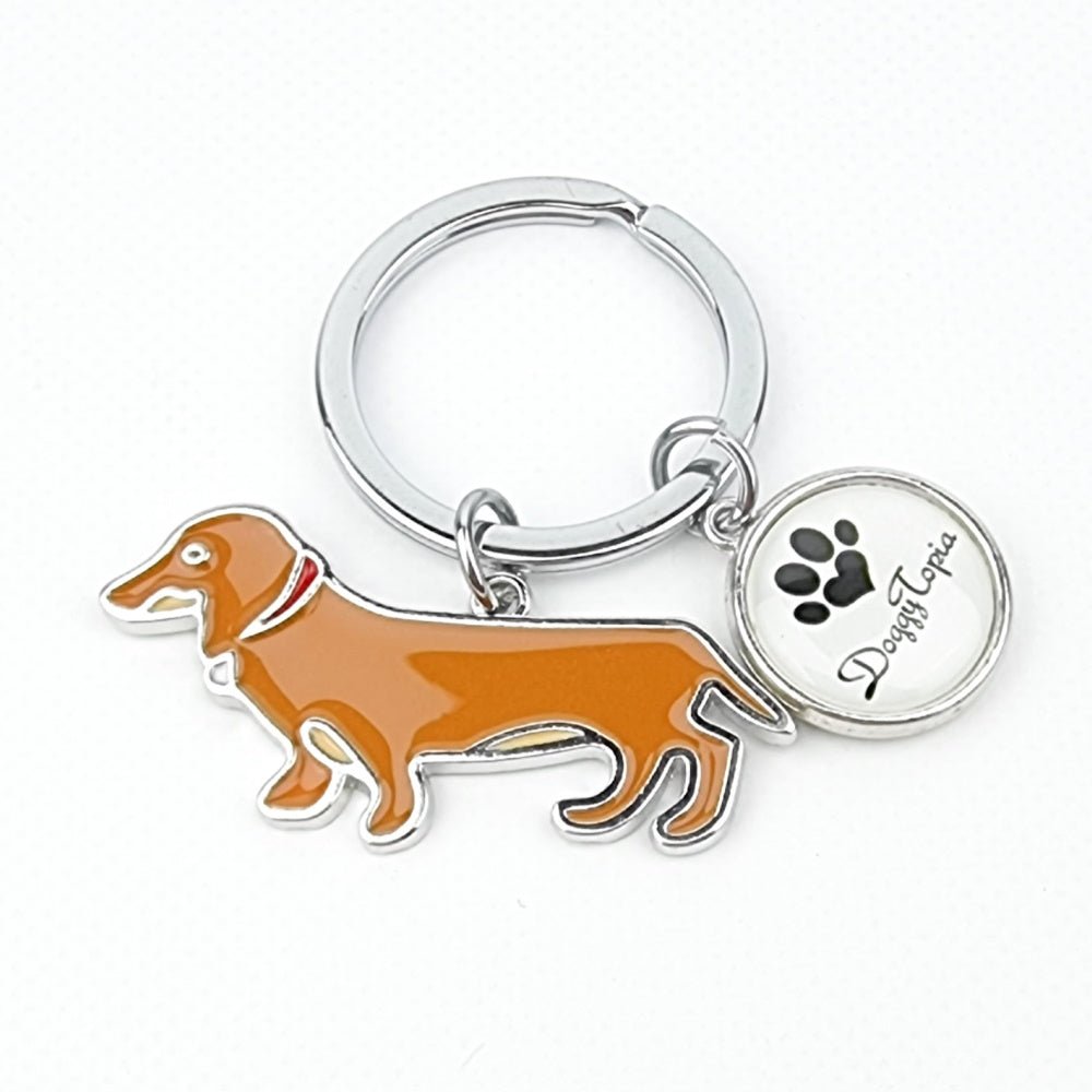 Dachshund Short Hair Key Ring - Key Rings from . at DoggyTopia