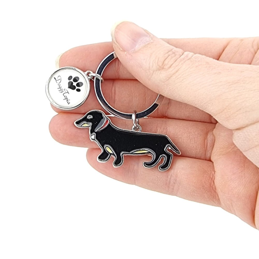 Dachshund Short Hair Key Ring - Key Rings from . at DoggyTopia