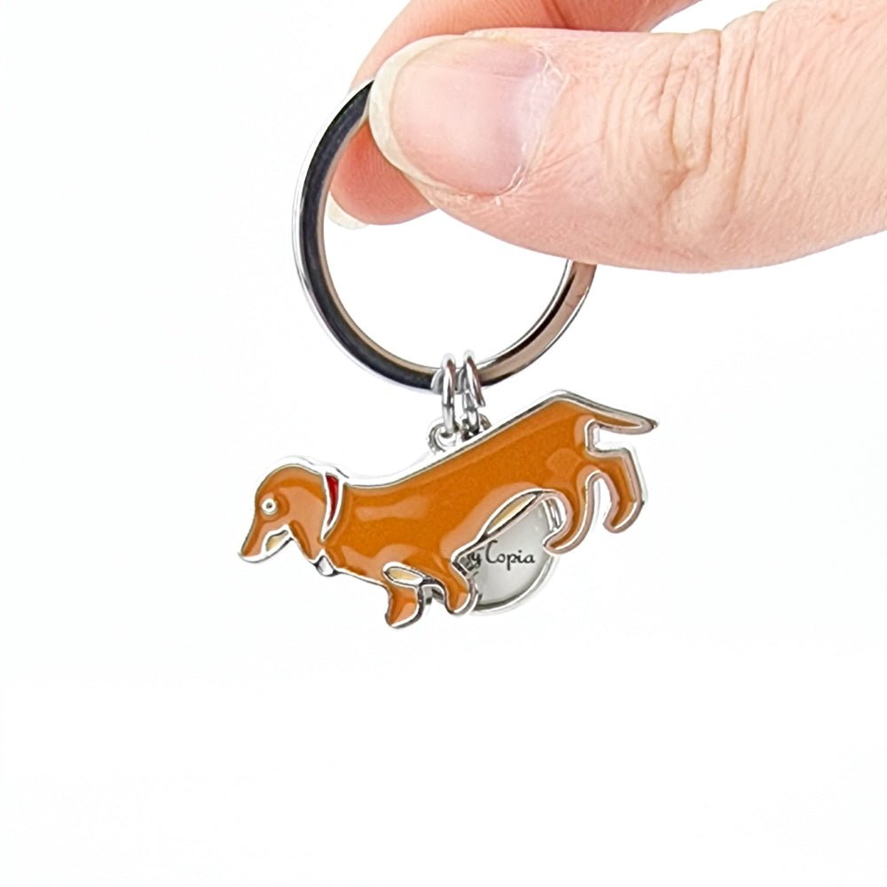 Dachshund Short Hair Key Ring - Key Rings from . at DoggyTopia