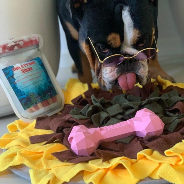 Diamond Rubber Bone - Enrichment Toys from . at DoggyTopia