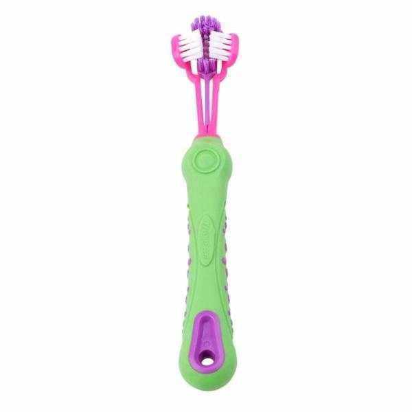 Dog 3 Sided Toothbrush - Oral Care from . at DoggyTopia