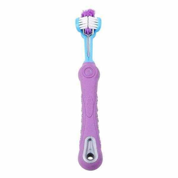 Dog 3 Sided Toothbrush - Oral Care from . at DoggyTopia