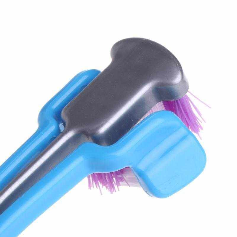 Dog 3 Sided Toothbrush - Oral Care from . at DoggyTopia