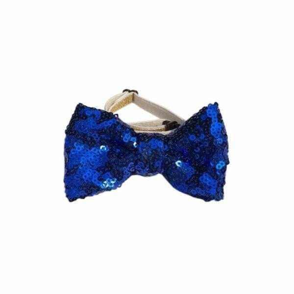 Dog Birthday Crown & Bow Tie Collar - Blue, Custom Age - Dog Party Hats from . at DoggyTopia