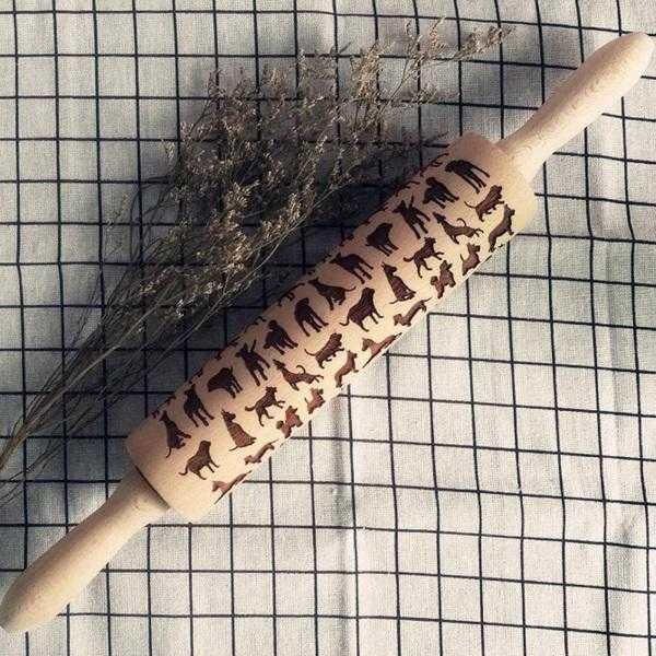 Dog Embossed Rolling Pin - Kitchen from Sale at DoggyTopia