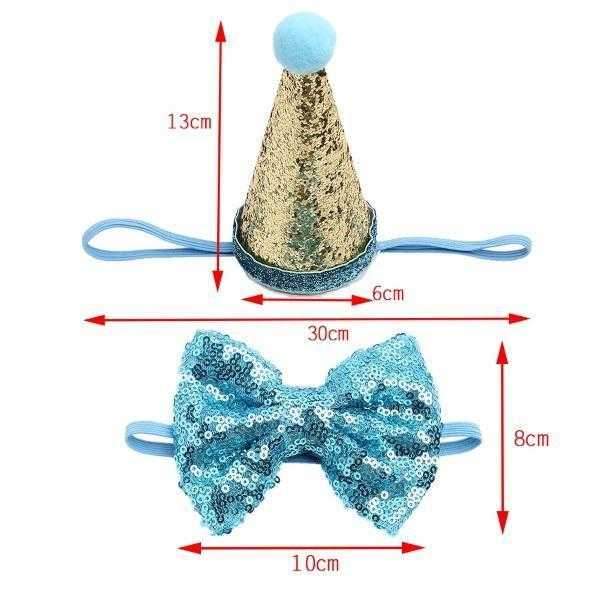Dog Party Hat & Bow Tie Collar - Custom Age - Dog Party Hats from . at DoggyTopia