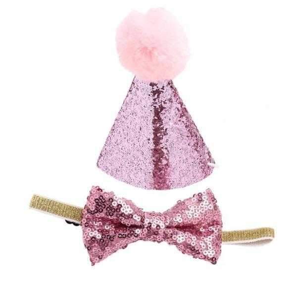 Dog Party Hat & Bow Tie Collar - Custom Age - Dog Party Hats from . at DoggyTopia