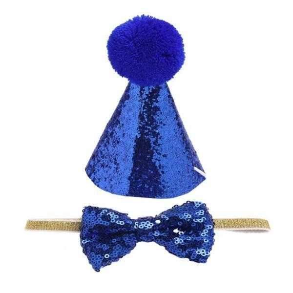Dog Party Hat & Bow Tie Collar - Custom Age - Dog Party Hats from . at DoggyTopia