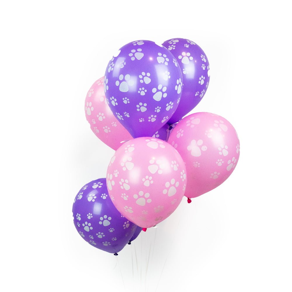 Dog Paw Prints Party Balloons - Pink - Party Balloons from . at DoggyTopia