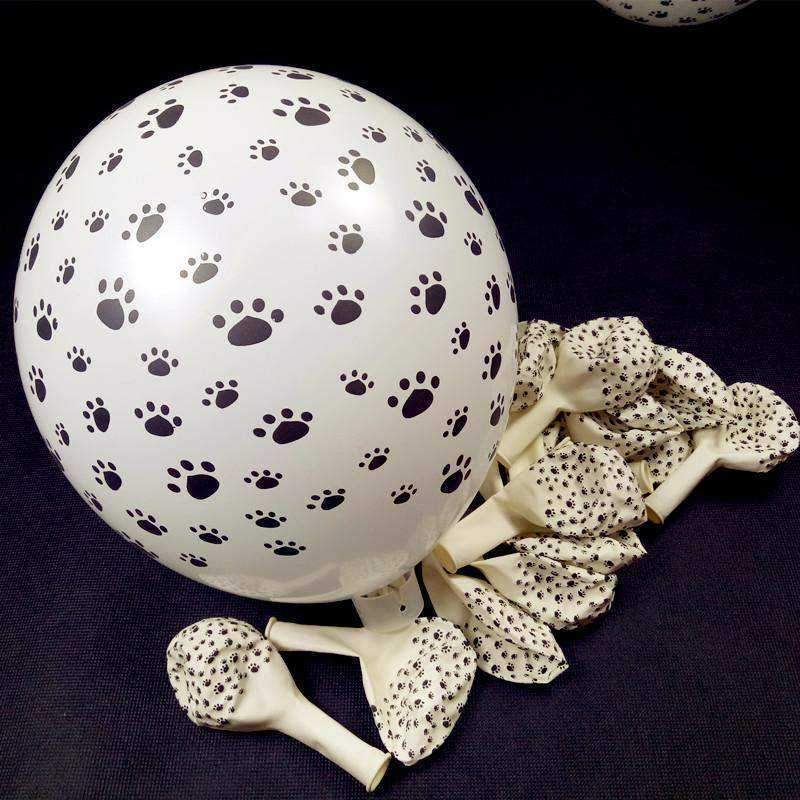 Dog Paw Prints Party Balloons - White - Party Balloons from . at DoggyTopia