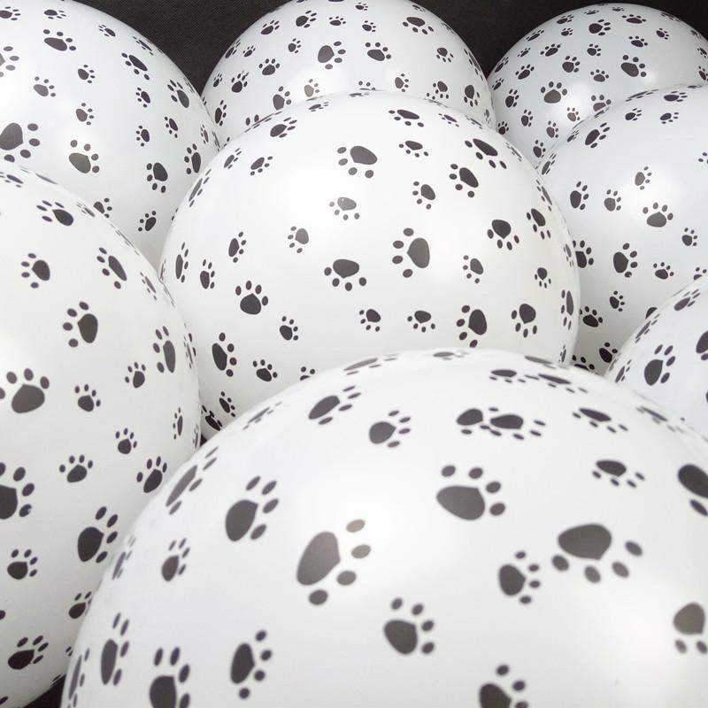 Dog Paw Prints Party Balloons - White - Party Balloons from . at DoggyTopia