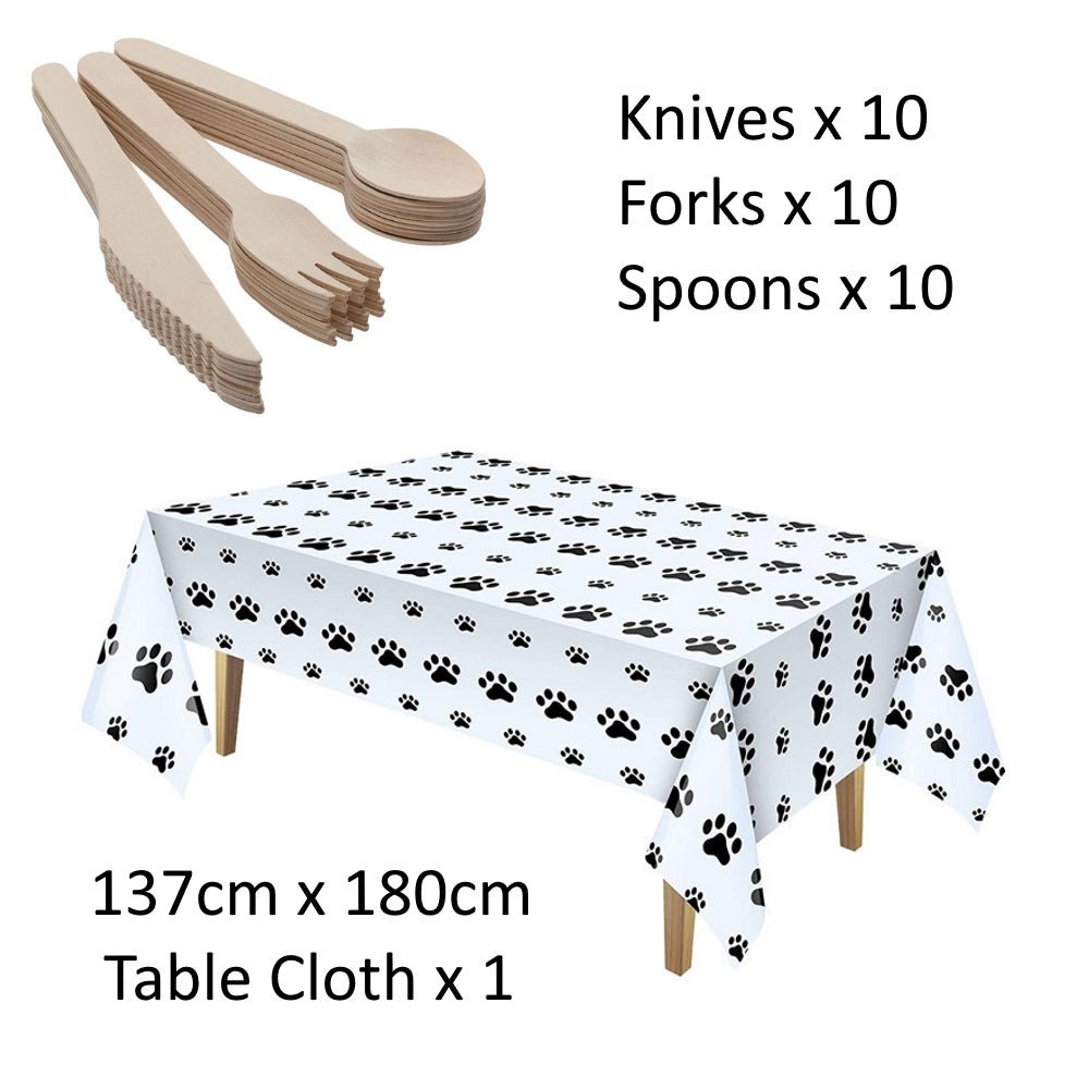 Dog Paws Party Tableware Pack - Party Supplies from . at DoggyTopia